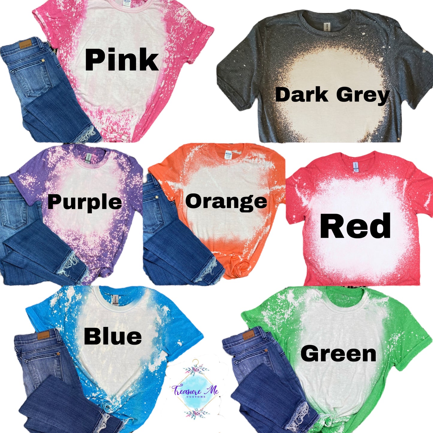 Valentine’s Day Mama & Mini Heart Candy Matching Set Mommy & Me Bleached T-Shirts