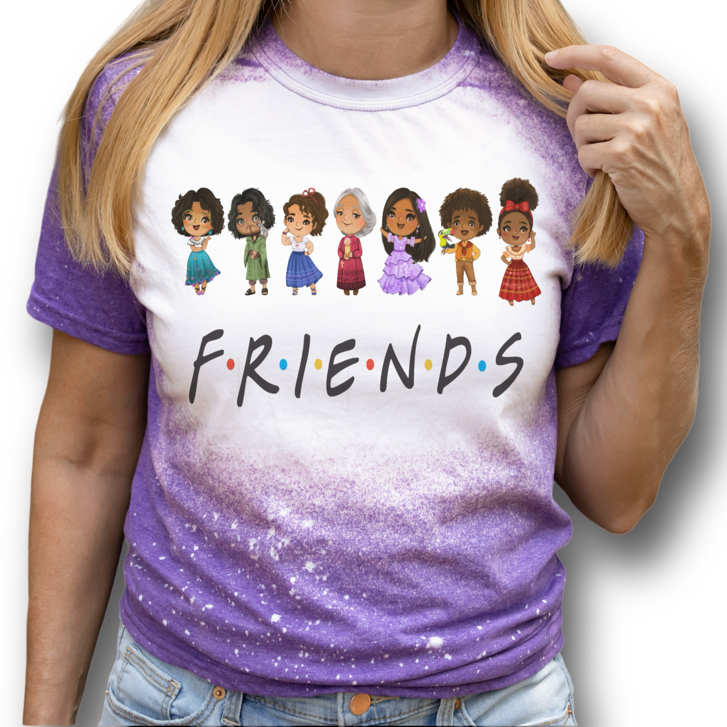 Friends Encanto Family Madrigal Maribel Bruno Bleached Distressed Shirt