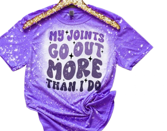 My Joints Go Out More Than I Do | Mom Life | Hippie Mom| 420 Mom Bleached Shirt