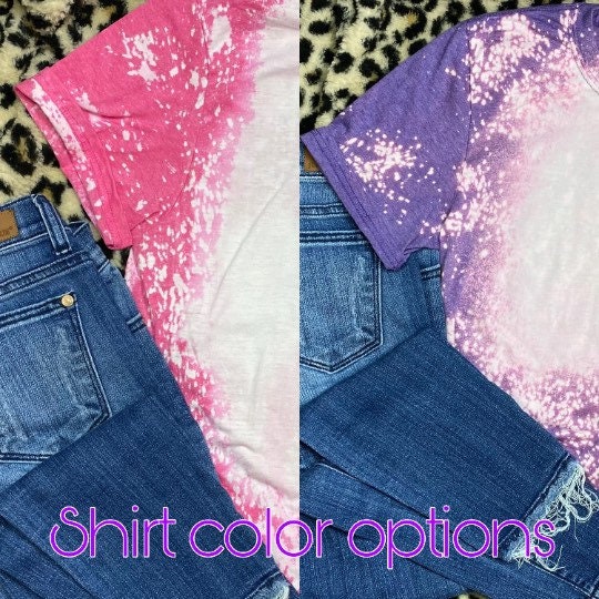 Mama And Mini Rainbow Cheetah Matching Bleached Shirts | Mommy And Me | Mommy Mini | Toddler Mom