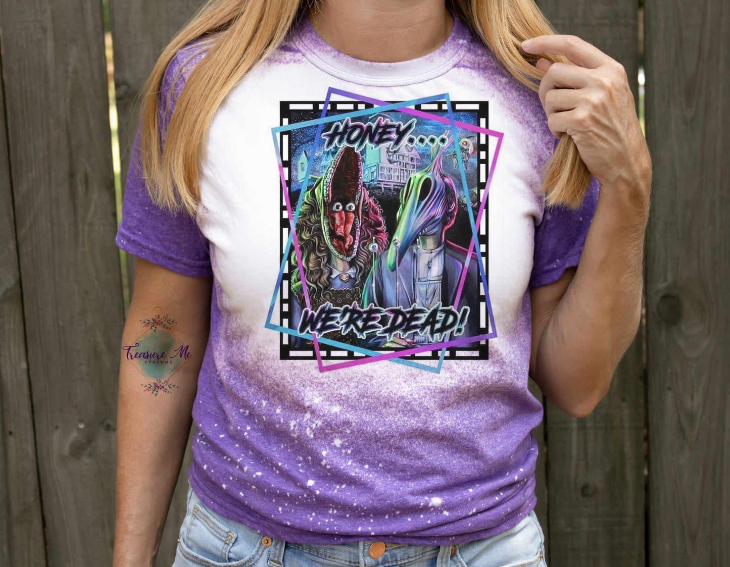 BeetleJuice Honey We’re Dead Halloween Cult Movie Funny Bleached Distressed Shirt