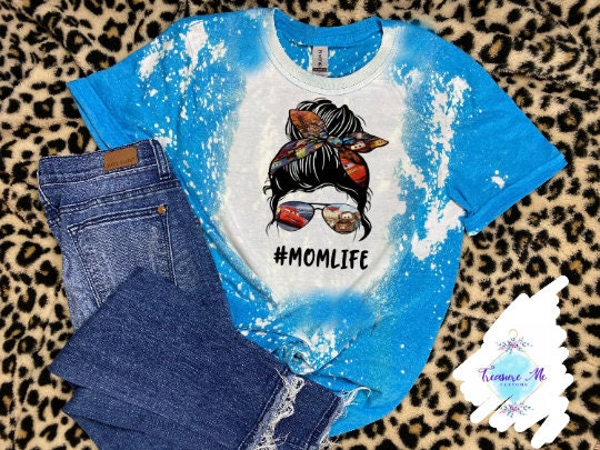 Cars Lighting Mcqueen #MomLife Mom Shirt Disney Cars Mater Bleached Tee Toddler Mom Bun Distressed Shirt